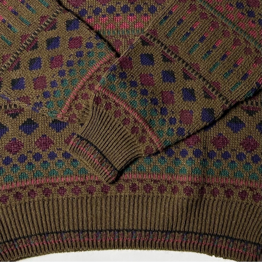 VINTAGE CLUBFELLOW Men’s V Neck Sweater LG Wool/Mohair Blend - Picture 4 of 13